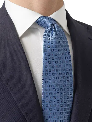 Eton Men's Geometric Woven Silk Tie | Thumbnail 2 Eton Men's Geometric Woven Silk Tie | Thumbnail 2