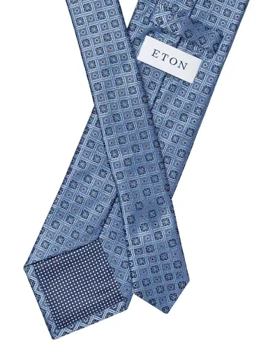 Eton Men's Geometric Woven Silk Tie | Thumbnail 3 Eton Men's Geometric Woven Silk Tie | Thumbnail 3