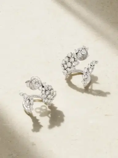 Ananya Scatter Wrap 18-karat White Gold Diamond Earrings | Thumbnail 1 Ananya Scatter Wrap 18-karat White Gold Diamond Earrings | Thumbnail 1