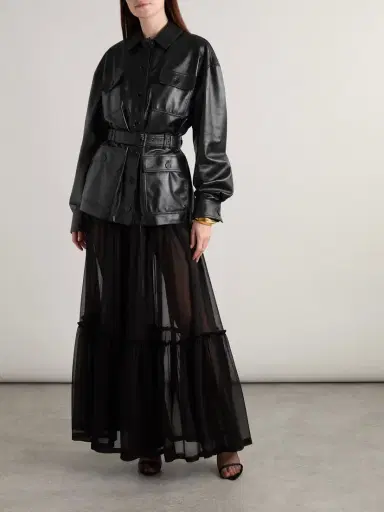 Saint Laurent Belted Leather Jacket | Thumbnail 2 Saint Laurent Belted Leather Jacket | Thumbnail 2