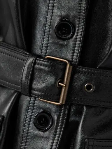Saint Laurent Belted Leather Jacket | Thumbnail 4 Saint Laurent Belted Leather Jacket | Thumbnail 4
