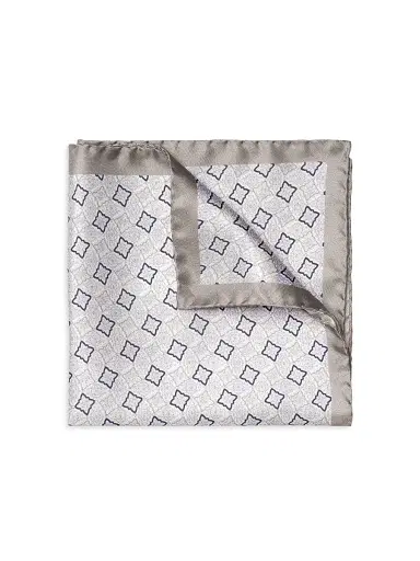 Eton Men's Geometric Silk Pocket Square | Thumbnail 1 Eton Men's Geometric Silk Pocket Square | Thumbnail 1