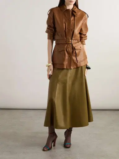 Saint Laurent Belted Leather Jacket | Thumbnail 2 Saint Laurent Belted Leather Jacket | Thumbnail 2