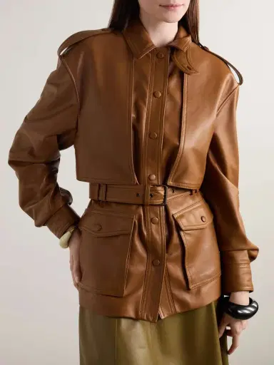 Saint Laurent Belted Leather Jacket | Thumbnail 3 Saint Laurent Belted Leather Jacket | Thumbnail 3