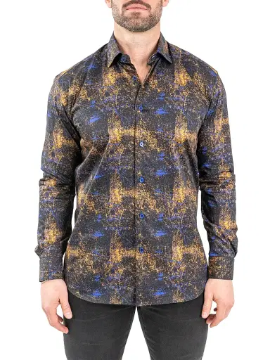 Maceoo Men's Fibonacci Galaxy Shirt - Multicolored | Thumbnail 2 Maceoo Men's Fibonacci Galaxy Shirt - Multicolored | Thumbnail 2