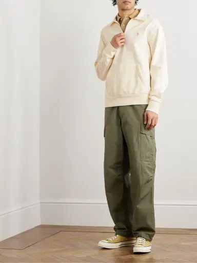 Polo Ralph Lauren Logo-Embroidered Cotton-Jersey Half-Zip Sweatshirt - Men | Thumbnail 2 Polo Ralph Lauren Logo-Embroidered Cotton-Jersey Half-Zip Sweatshirt - Men | Thumbnail 2