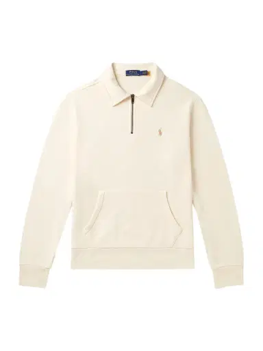 Polo Ralph Lauren Logo-Embroidered Cotton-Jersey Half-Zip Sweatshirt - Men | Thumbnail 1 Polo Ralph Lauren Logo-Embroidered Cotton-Jersey Half-Zip Sweatshirt - Men | Thumbnail 1
