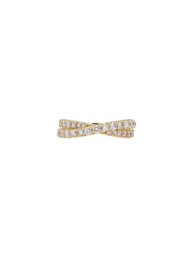 Wish Fine Jewelry 1.00ct Diamond 14K Gold Crossover Ring | Thumbnail 1 Wish Fine Jewelry 1.00ct Diamond 14K Gold Crossover Ring | Thumbnail 1