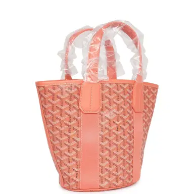 goyard Goyard Goyardine Belharra PM Coral Tote Palladium Hardware | Thumbnail 2 goyard Goyard Goyardine Belharra PM Coral Tote Palladium Hardware | Thumbnail 2