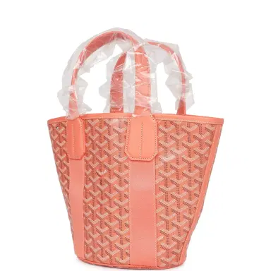 goyard Goyard Goyardine Belharra PM Coral Tote Palladium Hardware | Thumbnail 3 goyard Goyard Goyardine Belharra PM Coral Tote Palladium Hardware | Thumbnail 3
