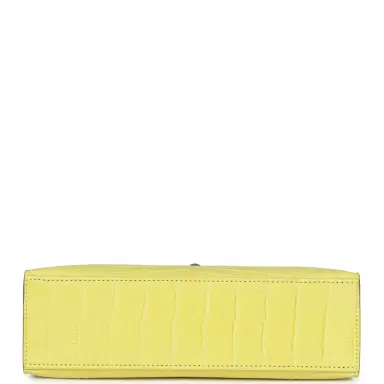 HERMÈS Hermes Kelly Pochette Lime Matte Alligator Palladium Hardware | Thumbnail 6 HERMÈS Hermes Kelly Pochette Lime Matte Alligator Palladium Hardware | Thumbnail 6
