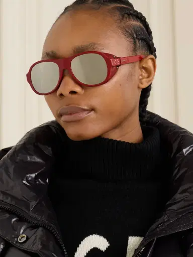 CELINE Eyewear Aviator-style Acetate And Leather Sunglasses | Thumbnail 2 CELINE Eyewear Aviator-style Acetate And Leather Sunglasses | Thumbnail 2