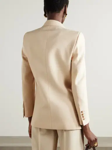 Valentino Garavani Crystal-embellished Double-breasted Virgin Wool-twill Blazer | Thumbnail 3 Valentino Garavani Crystal-embellished Double-breasted Virgin Wool-twill Blazer | Thumbnail 3
