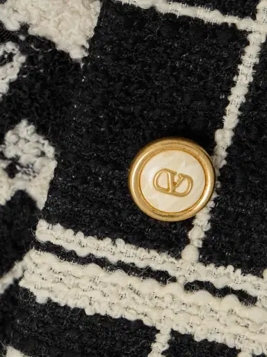Valentino Garavani Cropped Checked Wool-blend Tweed Jacket | Thumbnail 6 Valentino Garavani Cropped Checked Wool-blend Tweed Jacket | Thumbnail 6