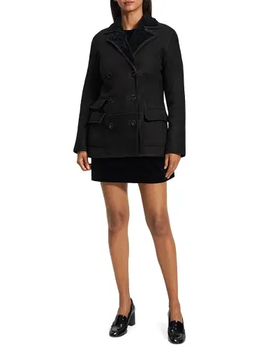 Theory Women's Reversible Peacoat Double-Breasted Coat | Thumbnail 2 Theory Women's Reversible Peacoat Double-Breasted Coat | Thumbnail 2