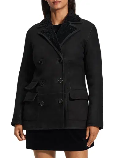 Theory Women's Reversible Peacoat Double-Breasted Coat | Thumbnail 3 Theory Women's Reversible Peacoat Double-Breasted Coat | Thumbnail 3