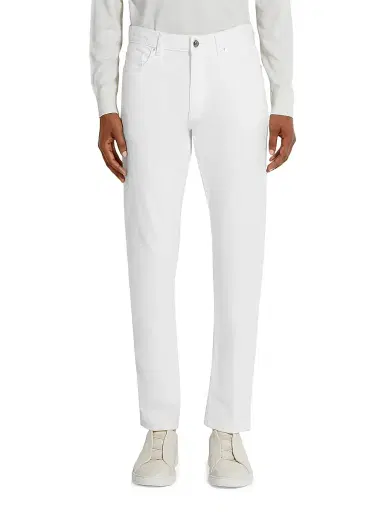 Zegna Men's Stretch Cotton Roccia Jeans - White - Size 40 | Thumbnail 2 Zegna Men's Stretch Cotton Roccia Jeans - White - Size 40 | Thumbnail 2