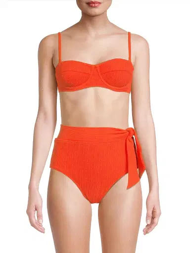 Change of Scenery Women's Nellie Textured Balconette Bikini Top - Flame Texture | Thumbnail 3 Change of Scenery Women's Nellie Textured Balconette Bikini Top - Flame Texture | Thumbnail 3