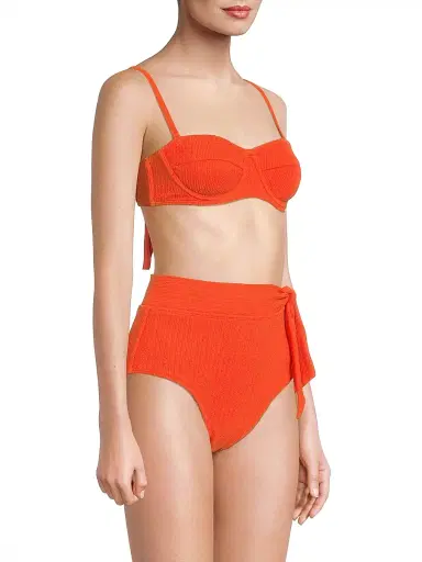 Change of Scenery Women's Nellie Textured Balconette Bikini Top - Flame Texture | Thumbnail 4 Change of Scenery Women's Nellie Textured Balconette Bikini Top - Flame Texture | Thumbnail 4
