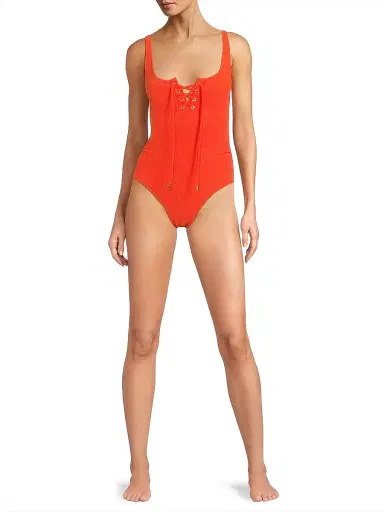 Change of Scenery Women's Textured Taylor One-Piece Swimsuit - Flame Texture | Thumbnail 2 Change of Scenery Women's Textured Taylor One-Piece Swimsuit - Flame Texture | Thumbnail 2