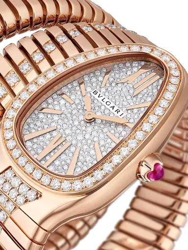 BVLGARI Women's Serpenti Tubogas 18K Rose Gold & 5.85 TCW Diamond Double-Wrap Watch/35MM - Rose Gold | Thumbnail 2 BVLGARI Women's Serpenti Tubogas 18K Rose Gold & 5.85 TCW Diamond Double-Wrap Watch/35MM - Rose Gold | Thumbnail 2
