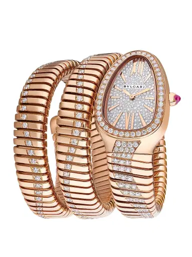 BVLGARI Women's Serpenti Tubogas 18K Rose Gold & 5.85 TCW Diamond Double-Wrap Watch/35MM - Rose Gold | Thumbnail 3 BVLGARI Women's Serpenti Tubogas 18K Rose Gold & 5.85 TCW Diamond Double-Wrap Watch/35MM - Rose Gold | Thumbnail 3