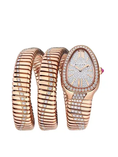 BVLGARI Women's Serpenti Tubogas 18K Rose Gold & 5.85 TCW Diamond Double-Wrap Watch/35MM - Rose Gold | Thumbnail 1 BVLGARI Women's Serpenti Tubogas 18K Rose Gold & 5.85 TCW Diamond Double-Wrap Watch/35MM - Rose Gold | Thumbnail 1