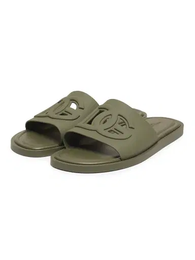 Dolce & Gabbana Men's Gomma Logo Slides - Military Green - Size 13 Sandals | Thumbnail 2 Dolce & Gabbana Men's Gomma Logo Slides - Military Green - Size 13 Sandals | Thumbnail 2