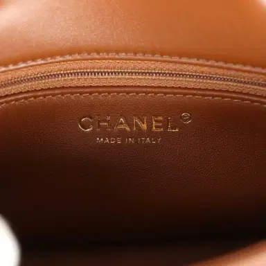 Chanel Chanel Mini Shearling Flap Bag Brown Lambskin Brushed Gold Hardware | Thumbnail 9 Chanel Chanel Mini Shearling Flap Bag Brown Lambskin Brushed Gold Hardware | Thumbnail 9