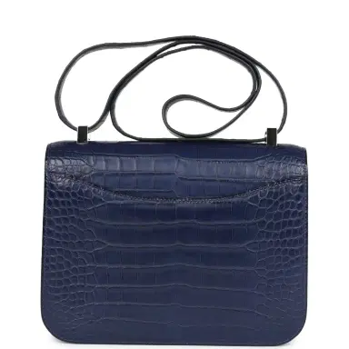HERMÈS Hermes Constance 1-24 Bleu Saphir Matte Alligator Mississippiensis Marquette Palladium Hardware | Thumbnail 5 HERMÈS Hermes Constance 1-24 Bleu Saphir Matte Alligator Mississippiensis Marquette Palladium Hardware | Thumbnail 5