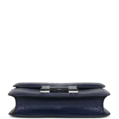 HERMÈS Hermes Constance 1-24 Bleu Saphir Matte Alligator Mississippiensis Marquette Palladium Hardware | Thumbnail 6 HERMÈS Hermes Constance 1-24 Bleu Saphir Matte Alligator Mississippiensis Marquette Palladium Hardware | Thumbnail 6