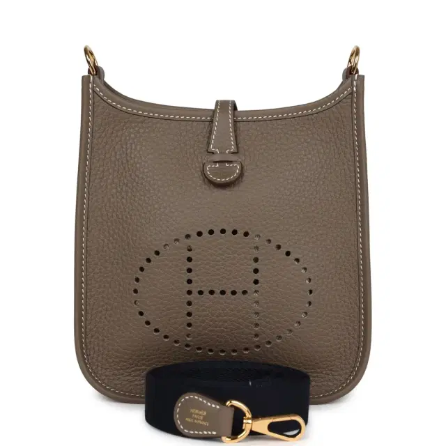 Hermes Evelyne TPM Etoupe Clemence Gold Hardware Hermes Evelyne TPM Etoupe Clemence Gold Hardware
