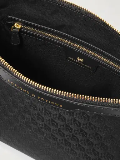 Anya Hindmarch Lotions And Potions Leather-trimmed Jacquard Cosmetics Case | Thumbnail 4 Anya Hindmarch Lotions And Potions Leather-trimmed Jacquard Cosmetics Case | Thumbnail 4