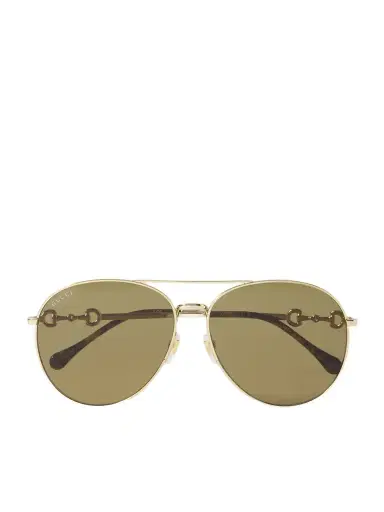 Gucci Eyewear Aviator-style Gold-tone Sunglasses | Thumbnail 1 Gucci Eyewear Aviator-style Gold-tone Sunglasses | Thumbnail 1