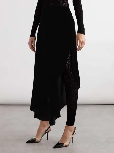 Alaïa Asymmetric Velvet Skirt | Thumbnail 3 Alaïa Asymmetric Velvet Skirt | Thumbnail 3
