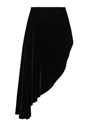 Alaïa Asymmetric Velvet Skirt | Thumbnail 1 Alaïa Asymmetric Velvet Skirt | Thumbnail 1