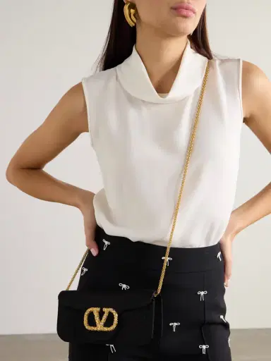 Valentino Garavani Locò Embellished Moire Clutch | Thumbnail 2 Valentino Garavani Locò Embellished Moire Clutch | Thumbnail 2