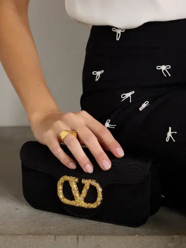 Valentino Garavani Locò Embellished Moire Clutch | Thumbnail 6 Valentino Garavani Locò Embellished Moire Clutch | Thumbnail 6