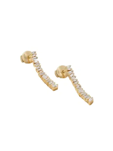 Suzanne Kalan 18-karat Gold Diamond Earrings | Thumbnail 1 Suzanne Kalan 18-karat Gold Diamond Earrings | Thumbnail 1