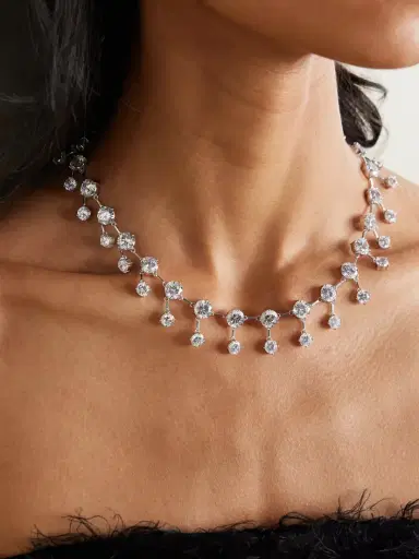Completedworks Recycled Rhodium-plated Silver Cubic Zirconia Necklace | Thumbnail 2 Completedworks Recycled Rhodium-plated Silver Cubic Zirconia Necklace | Thumbnail 2