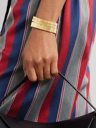 Roxanne Assoulin The Florentine Set Of Three Gold-tone Bracelets | Thumbnail 2 Roxanne Assoulin The Florentine Set Of Three Gold-tone Bracelets | Thumbnail 2