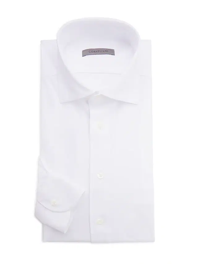 Men's Stretch-Fabric Button-Front Shirt - White Men's Stretch-Fabric Button-Front Shirt - White