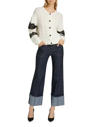Cinq à Sept Women's Louise Wool-Blend Cable Cardigan | Thumbnail 2 Cinq à Sept Women's Louise Wool-Blend Cable Cardigan | Thumbnail 2