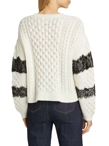 Cinq à Sept Women's Louise Wool-Blend Cable Cardigan | Thumbnail 5 Cinq à Sept Women's Louise Wool-Blend Cable Cardigan | Thumbnail 5