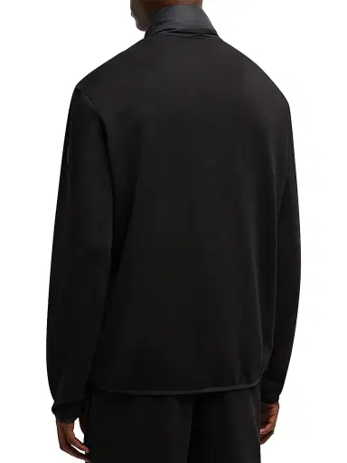 Moncler Men's Down-Filled Cardigan in Cotton - Black | Thumbnail 3 Moncler Men's Down-Filled Cardigan in Cotton - Black | Thumbnail 3