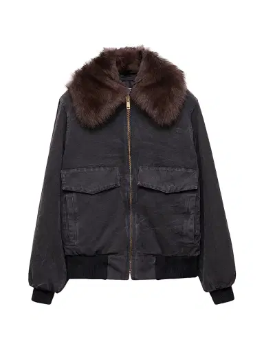 Prada Women's Canvas Blouson Jacket - Black | Thumbnail 1 Prada Women's Canvas Blouson Jacket - Black | Thumbnail 1