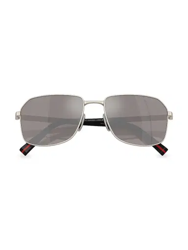 Prada Men's 57MM Rectangular Sunglasses | Thumbnail 5 Prada Men's 57MM Rectangular Sunglasses | Thumbnail 5