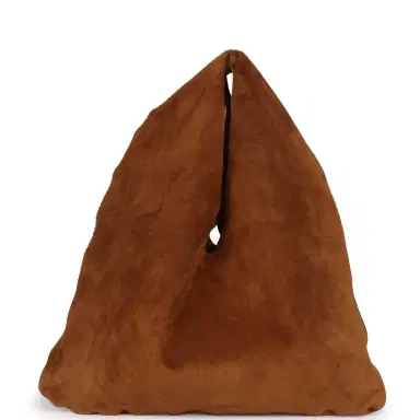 The Row The Row Small Bindle Bag Caramel Suede | Thumbnail 1 The Row The Row Small Bindle Bag Caramel Suede | Thumbnail 1