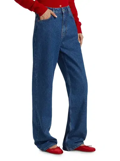 Reformation Women's Wilder High-Rise Wide-Leg Jeans - Cleary | Thumbnail 4 Reformation Women's Wilder High-Rise Wide-Leg Jeans - Cleary | Thumbnail 4