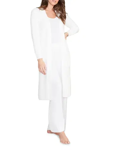 Barefoot Dreams Women's Cozychic Ultra Lite Long Cardigan - Pearl | Thumbnail 2 Barefoot Dreams Women's Cozychic Ultra Lite Long Cardigan - Pearl | Thumbnail 2